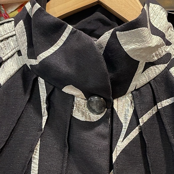 Armani Collezioni Metallic Silver and Black Coat - Picture 11 of 12